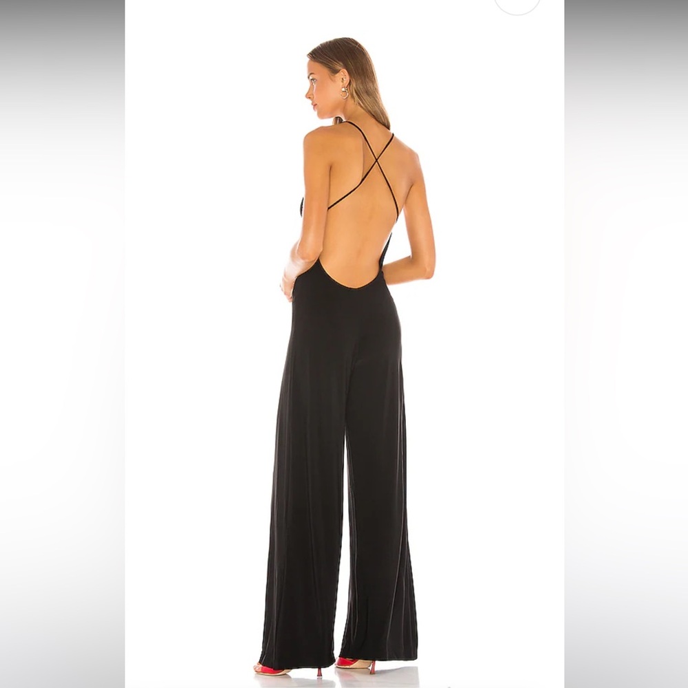 BRAND NEW Norma Kamali XS Low Back Slip Jumpsuit in Black